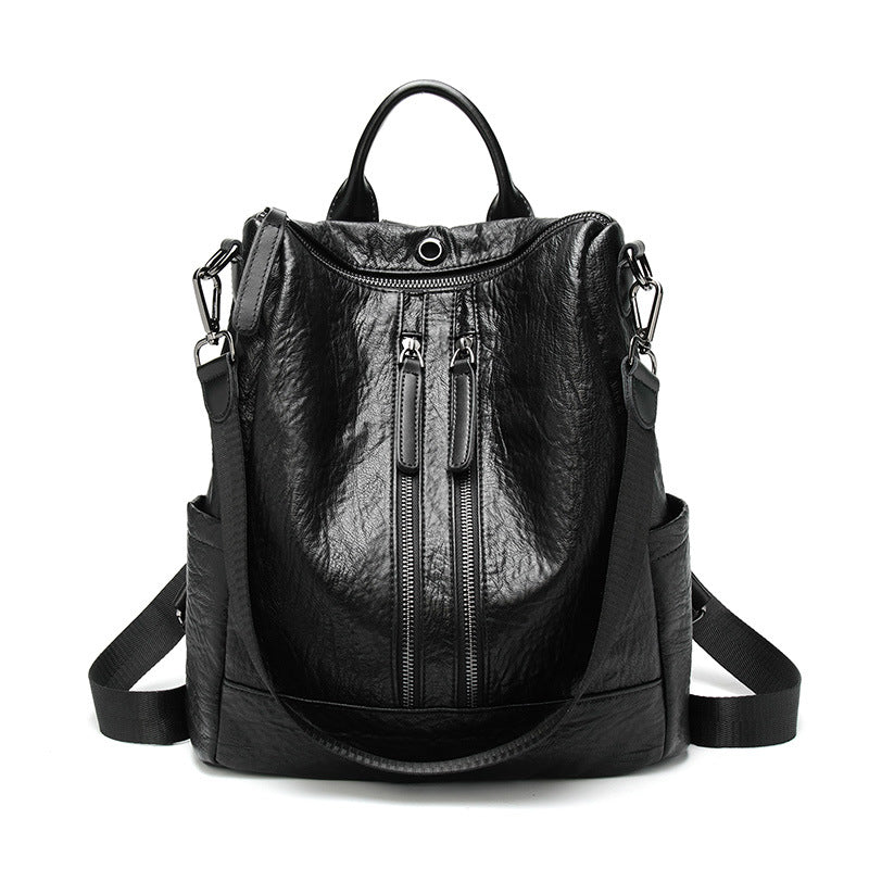 All-in-one multifunctional soft leather backpack