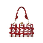 French Sweet Shiny Rhinestone Banquet Small Square Bag - DanaFashionstore