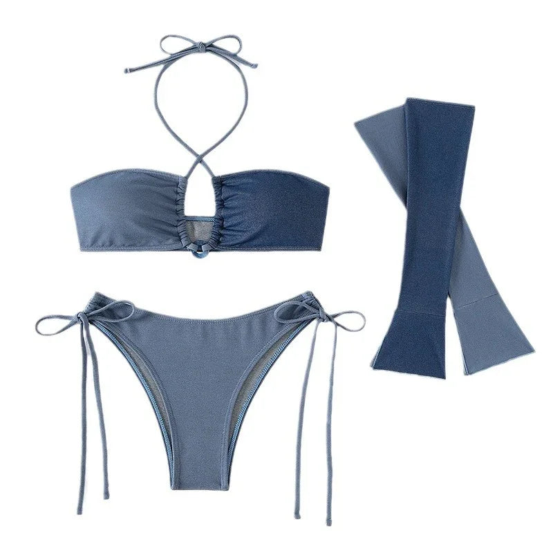 Women's Bikini Lace-up Swimsuit Three-point - DanaFashionstore