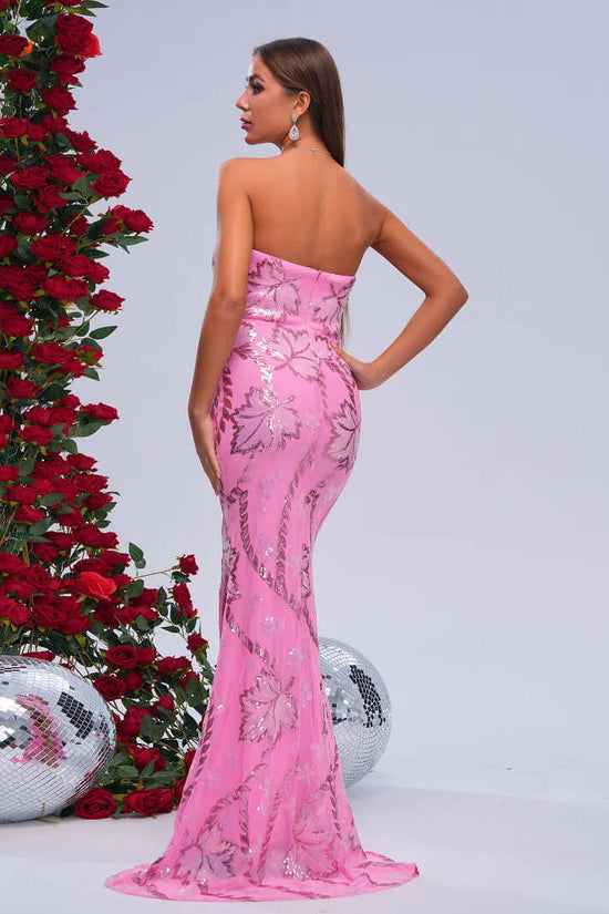 Wrapped Chest Off-neck Sheath Sequined Banquet Fishtail Evening Dress $107.83 Dana Fashion Color: Pink Size: L Baby & Mother Product information: Skirt type: hip skirt Color: Pink Size: S,M,L,XL Style type: Elegant Popular elements: Sequins Style: Basic F