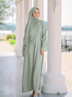 Muslim Robe Malay Indonesian Dress with Headscarf - Traditional Islamic Clothing - DanaFashionstore