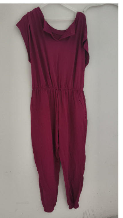 Fashion Slant Shoulder Short Sleeve Pocket Women's Jumpsuit