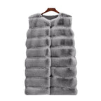 Fur Long Vest Cotton-padded Coat - DanaFashionstore