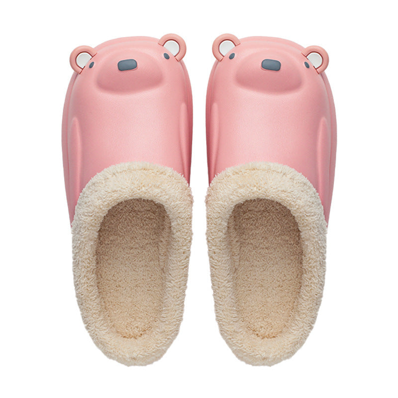 Home Non-slip And Warm Cartoon Bear Slippers