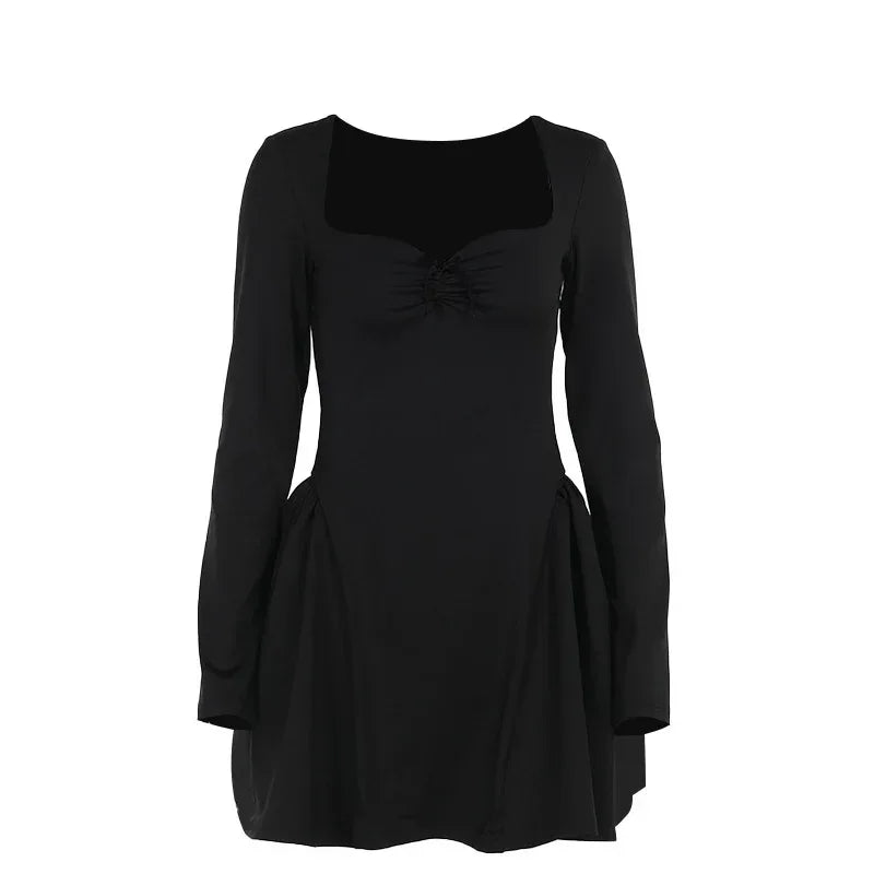 Socialite Elegant Bubble Sleeve Dress 2026 - Fitted Waist Slim Dress - DanaFashionstore