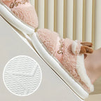 Christmas Shoes Winter Home Slippers Elk Soft Cozy Bedroom Slipper Slip On House Shoes - DanaFashionstore