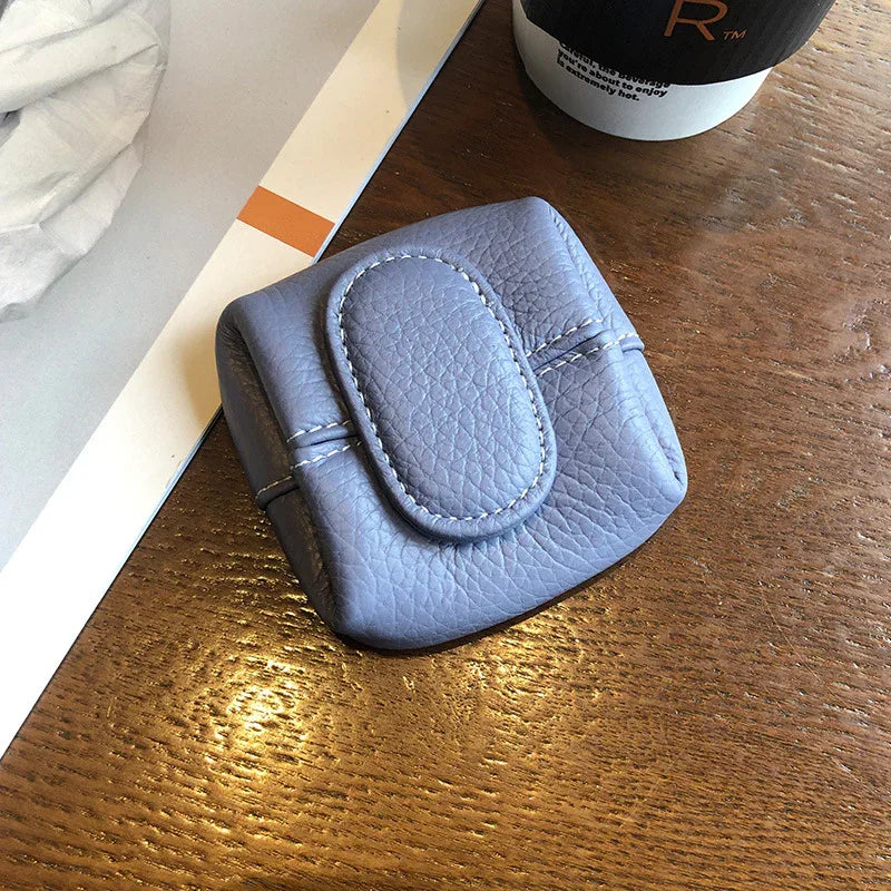 Coin Purse Women's Buckle First Layer Cowhide Coin Purse Key Case Carry Bag - DanaFashionstore