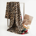 Leopard Print Artificial Cashmere Scarf Women's Warm Scarf Winter - DanaFashionstore