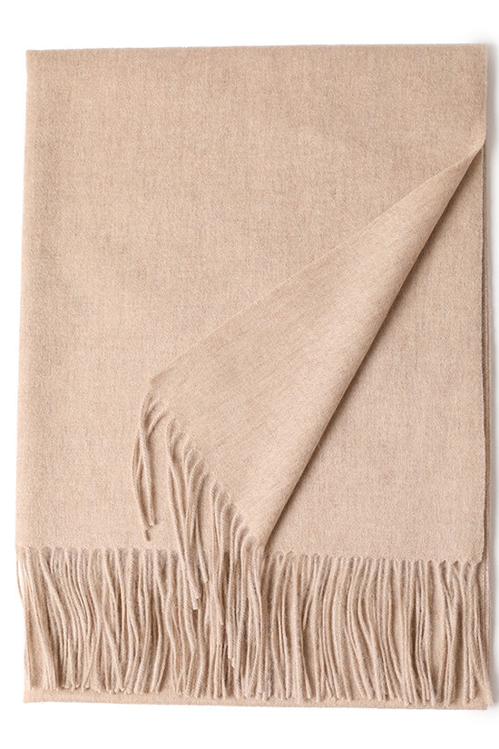 New Solid Color Wool Long Beard Warm Tassel Scarf Thick