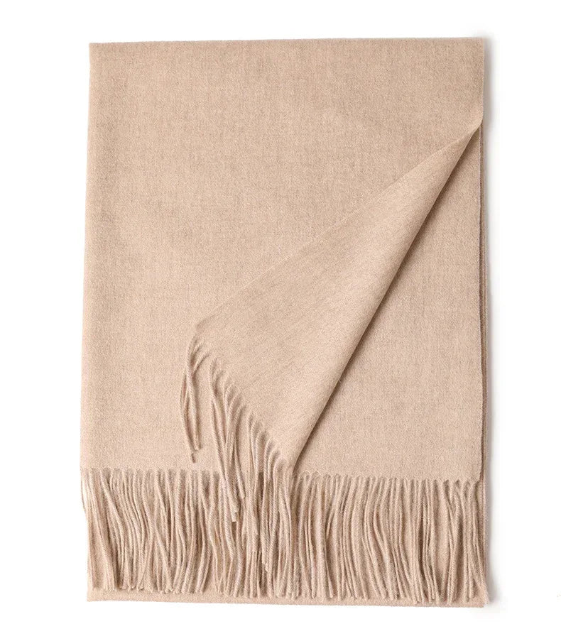 New Solid Color Wool Long Beard Warm Tassel Scarf Thick - DanaFashionstore