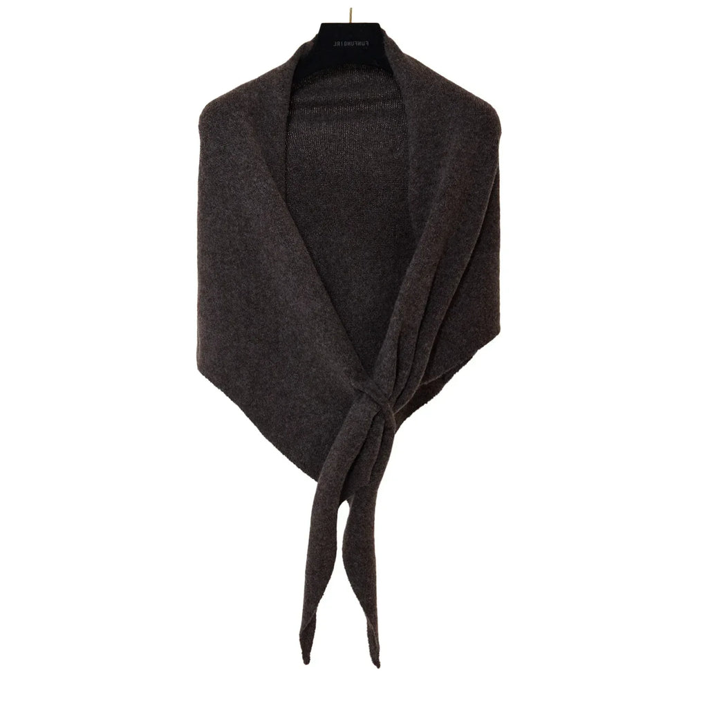 Winter Triangular Shawl INS Solid Color Soft Thickened Knitted Neck Wrap Korean Version Warm Shawl For Women - DanaFashionstore