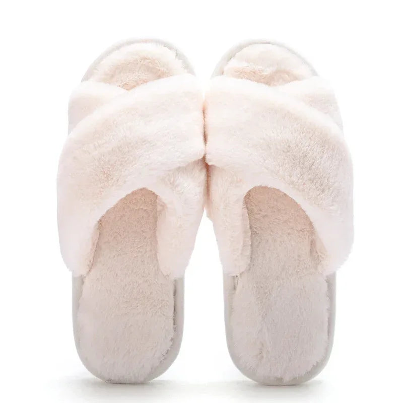 Lovely Simple Home Warm Flat Cotton Slippers - DanaFashionstore