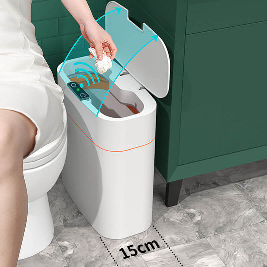 Smart Trash Can With Lid For Bedroom And Living Room Kitchen Storage Box Trash Can Induction Small Car Box Automatic Smart Dustbin Smart Trash Bin $133.38 Dana Fashion Color: Black Gold style: 20L Toys & Hobbies Summary: It senses people approaching and o