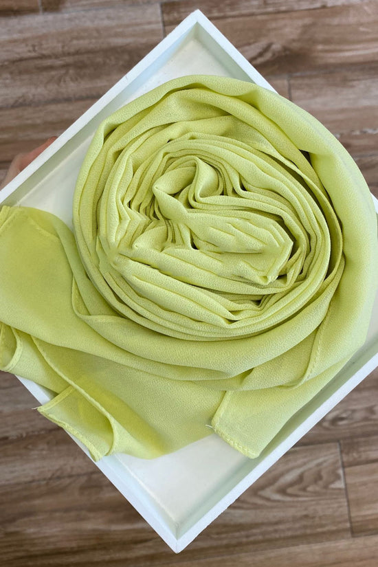 Women's Hijab Solid Pearl Chiffon Scarf