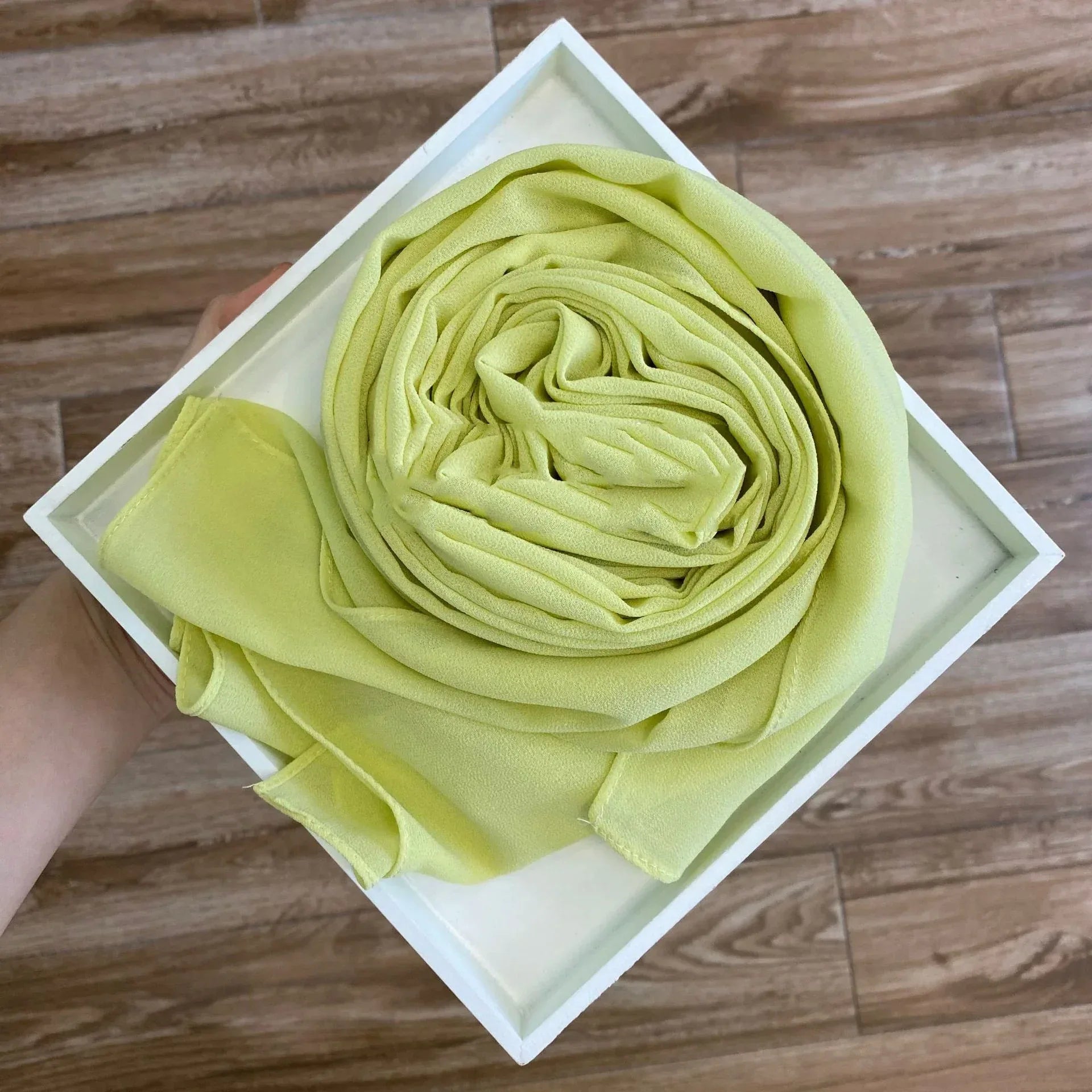Women's Hijab Solid Pearl Chiffon Scarf - DanaFashionstore