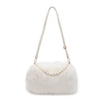 Autumn And Winter Fashion Shoulder Bags Pearl Chain Crossbody Bag Versatile Commuting Armpit Plush Female Bag - DanaFashionstore