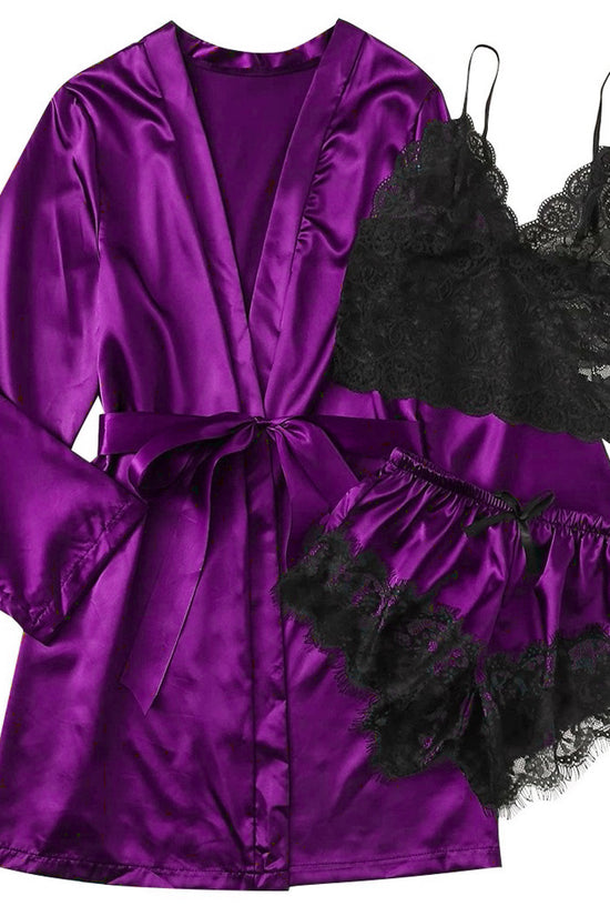 Wholesale European And American Foreign Trade Tube Top Ice Silk Pajamas Women's Seduction Sexy Bra Nightgown Lace Shorts - Dana Fashion