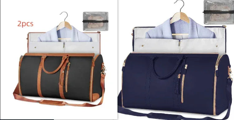 Large Capacity Travel Duffle Bag Women's Handbag Folding Suit Bag Waterproof Clothes Totes - DanaFashionstore