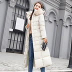 Slim-Fit Over-Knee Padded Cotton Coat 2026 - Long Winter Jacket - DanaFashionstore