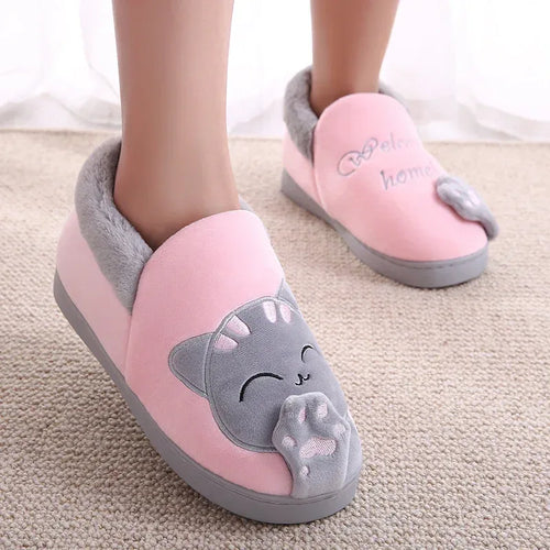 Cotton Slippers Women Platform Bag With Home - DanaFashionstore