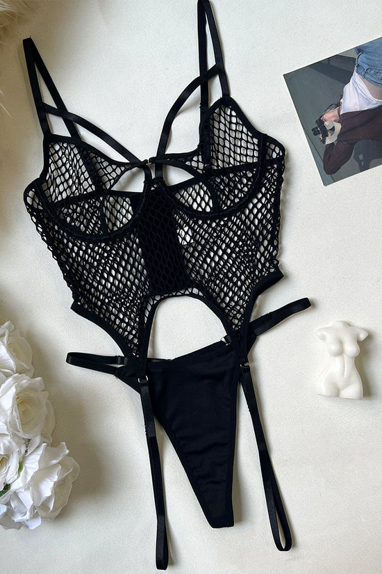 Sexy Fishnet Underwear Bra Super Thin Net Fishnet Sexy Suit
