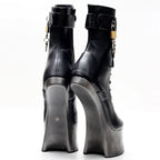 18cm Super High Heel Donkey Hoof Fancy Ankle Boots - DanaFashionstore