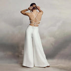 Sleeveless V-Neck Backless Jumpsuit 2026 - Skinny Sheath Jumpsuit - DanaFashionstore