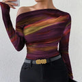 Print Long Sleeve T-Shirt Graphic Tees Women Tops - DanaFashionstore
