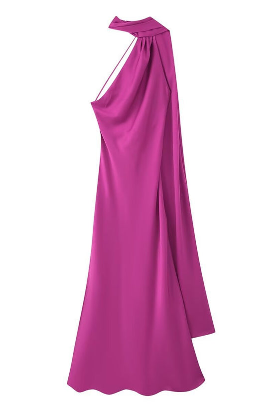 Elegant Satin Ribbon Sling Party Sleeveless Dress