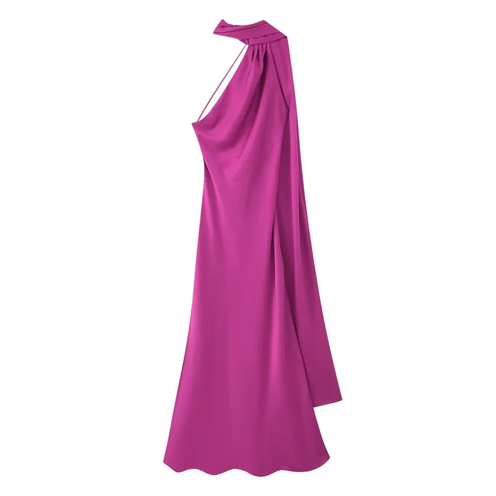 Elegant Satin Ribbon Sling Dress 2026 - Sleeveless Party Dress - DanaFashionstore