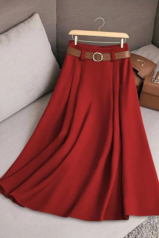 Women's Casual Pleated Skirt Can Be Printed