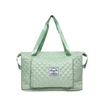 Foldable Travel Duffle Bag With Rhombus Sewing Design Large Capacity Fitness Handbag Portable Versatile Shoulder Bags Expandable Organizer - DanaFashionstore