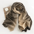 Herringbone Pattern Monochrome Artificial Cashmere Scarf Women's Simple Casual Style Tassel Warm Shawl - DanaFashionstore