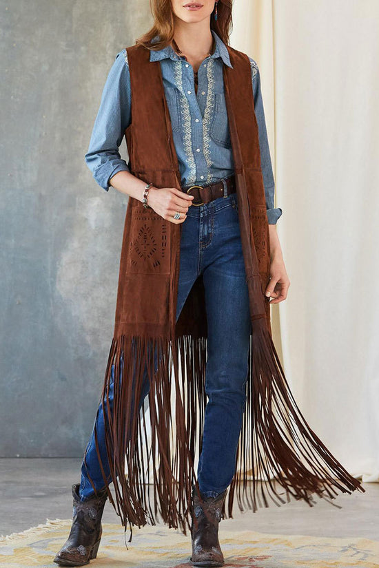 Slim-fit Sleeveless Vest Shawl Jacket