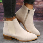 Pointed Suede Elastic Band, Thick Heel Casual Single Shoes For Women - DanaFashionstore