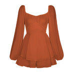 Women Jumpsuit Short Puff Sleeve Fashion Ruffle Shorts - DanaFashionstore