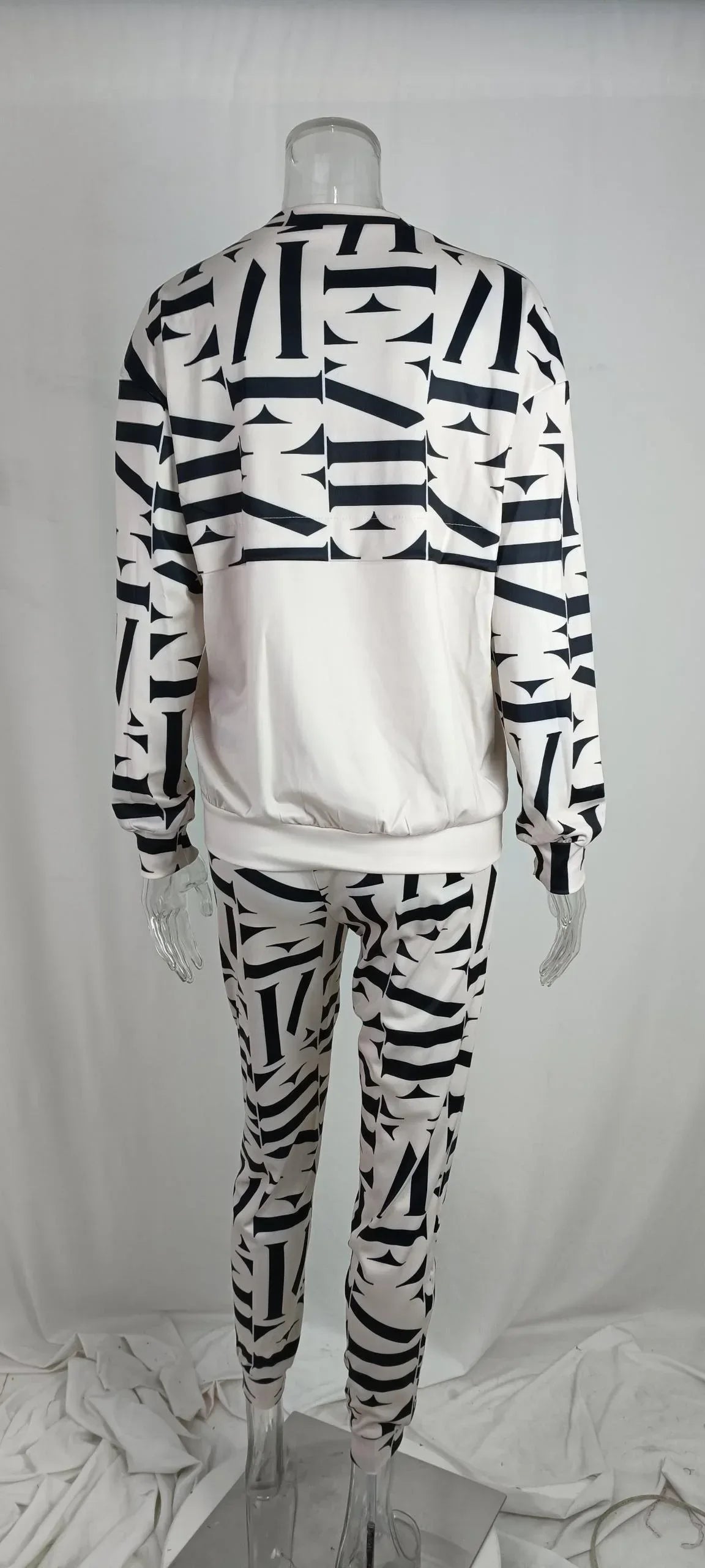 Women's Printed Long Sleeve Street Slim Fit Fashion Casual Suit - DanaFashionstore
