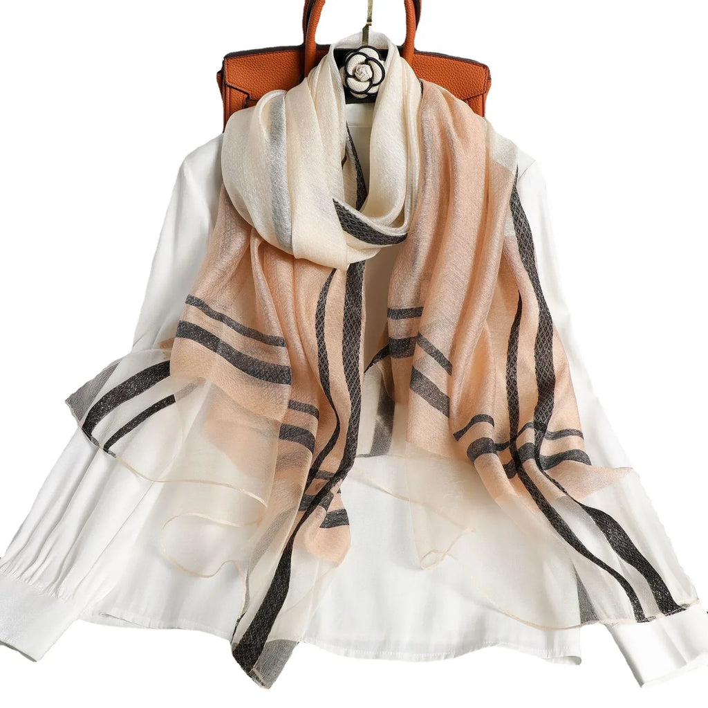 Women's Korean Style Silk Plaid Scarf - DanaFashionstore
