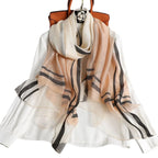 Women's Korean Style Silk Plaid Scarf - DanaFashionstore