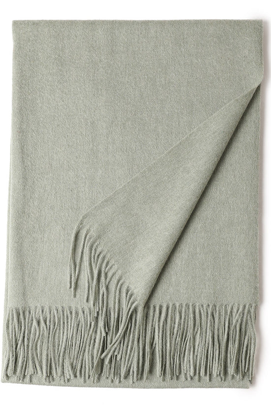 New Solid Color Wool Long Beard Warm Tassel Scarf Thick