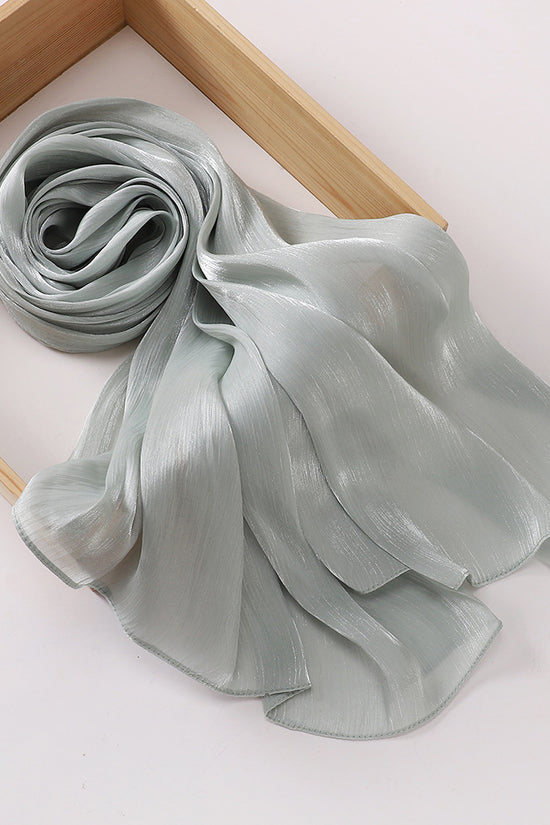 Breathable Cool Island Satin Smooth Silk Toe Scarf
