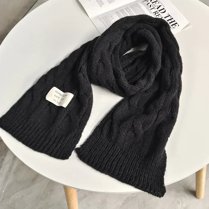 Sweet Labeling 8-word Twist Apricot Small Scarf - DanaFashionstore