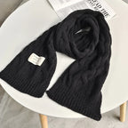 Sweet Labeling 8-word Twist Apricot Small Scarf - DanaFashionstore