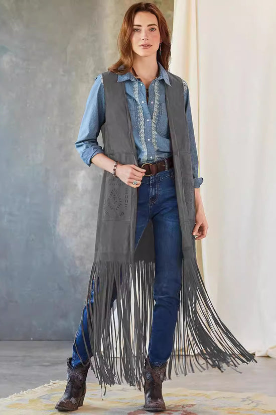 Slim-fit Sleeveless Vest Shawl Jacket