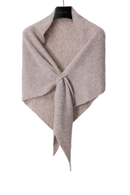 Winter Triangular Shawl INS Solid Color Soft Thickened Knitted Neck Wrap Korean Version Warm Shawl For Women