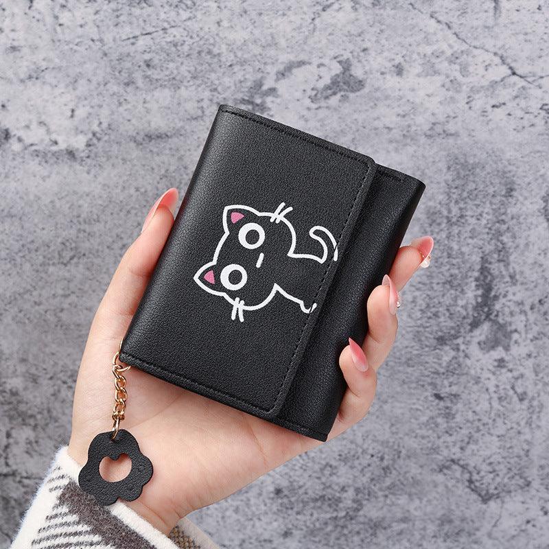 Women's Short Three-fold Cat Girls' Purse - DanaFashionstore