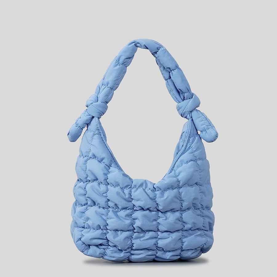 Simple Quilted Bubble Texture Cloud Pleated Handbag For Women - Dana Fashion