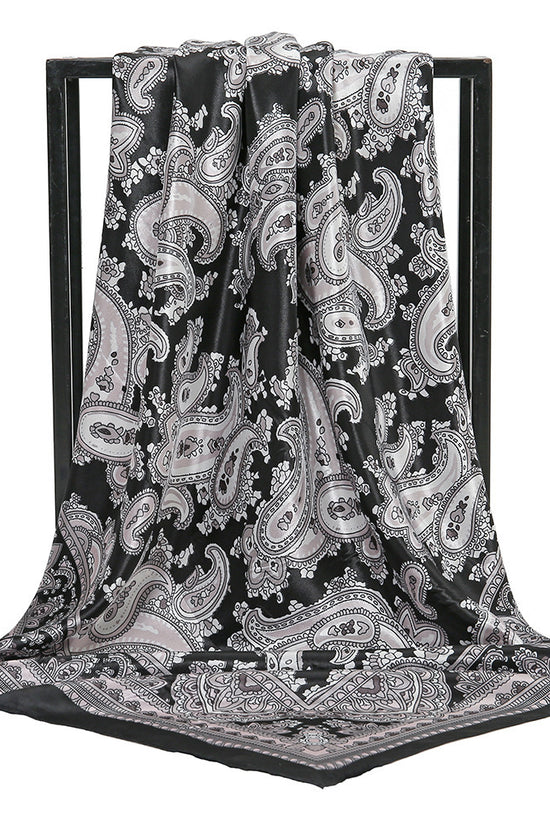 Paisley Printed 90 Square Scarf Retro Fashion Shawl