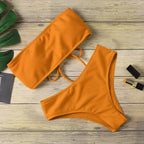 Ladies Bikini One Piece Solid Color - DanaFashionstore