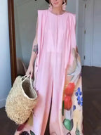 Sleeveless Printed Wide-Leg Jumpsuit 2026 - Summer Casual Jumpsuit - DanaFashionstore